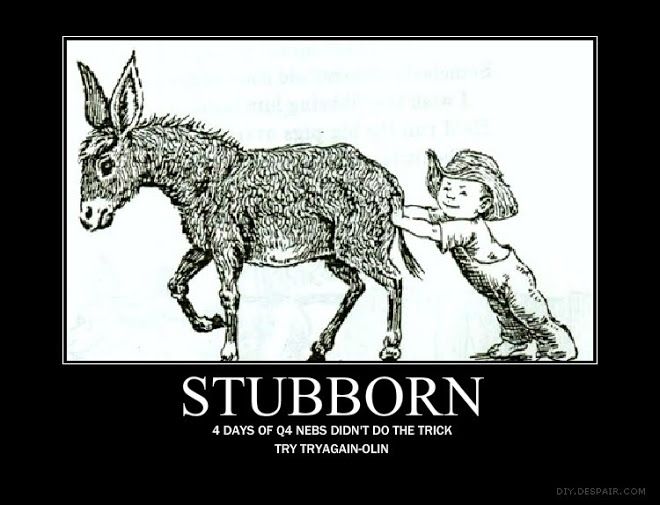 Stubborn. 