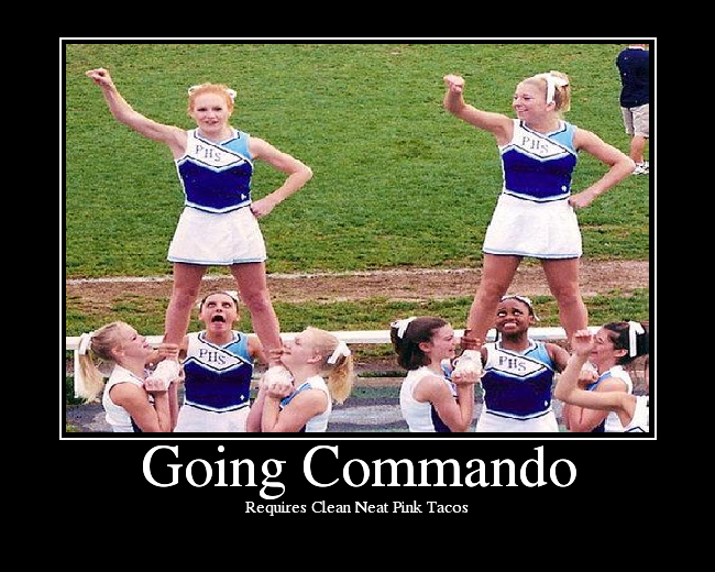 Going commando. 