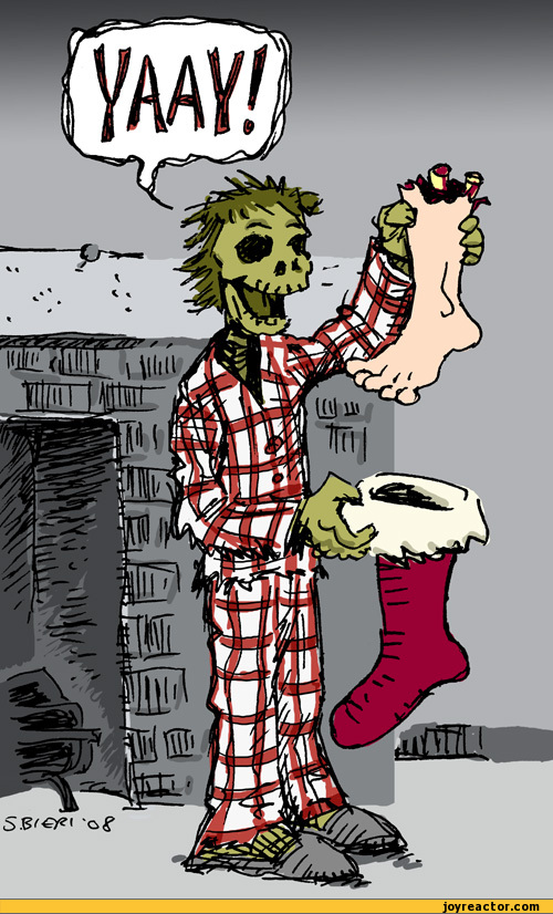 zombie :: christmas :: drawing / funny, & best. helpful non helpful. jo...
