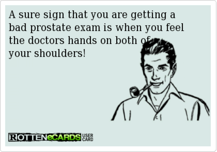 Funny E, cards for, Funny ecards - Prostate exam. 